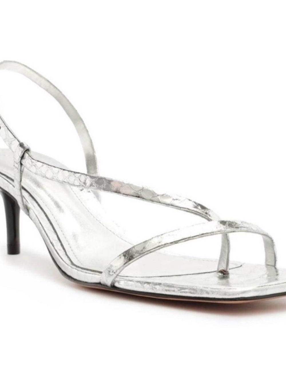 Schutz Women's Heloise Metallic Leather Slingback Sandals